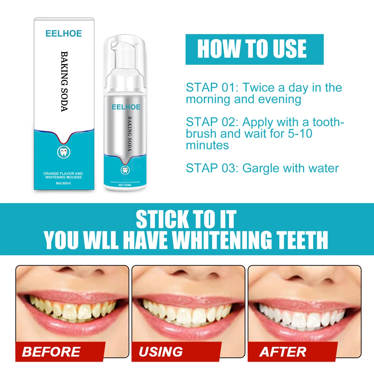 Teeth Cream Reduce Sensitive Pain Tooth Decay Push-type Foam Toothpaste - Image 4