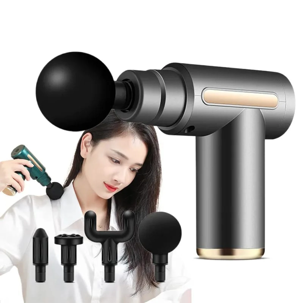 Body Massage Gun, Electric Vibration Body Muscle Massager Fascial Gun & Recovery Device